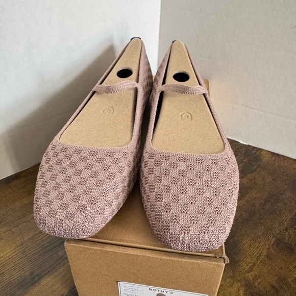 Rothy’s The Max Square Mary Jane Dusty Lilac Basketweave Size 9 NEW - Picture 1 of 8